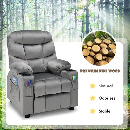 Kids recliner chair - recliner, velvet